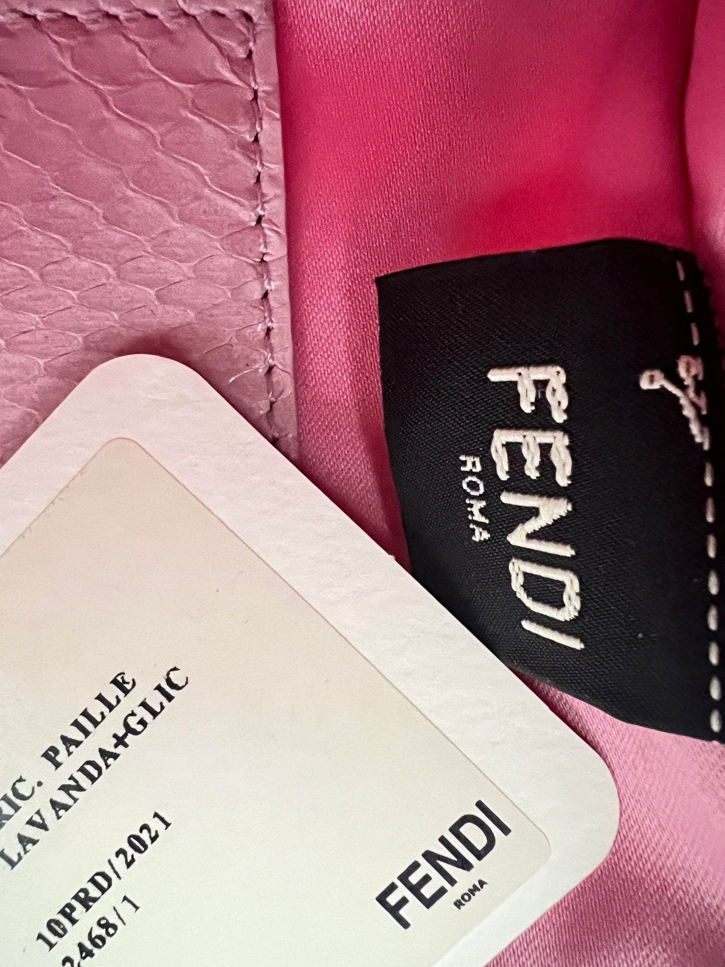 Fendi Pink Sequins Baguette