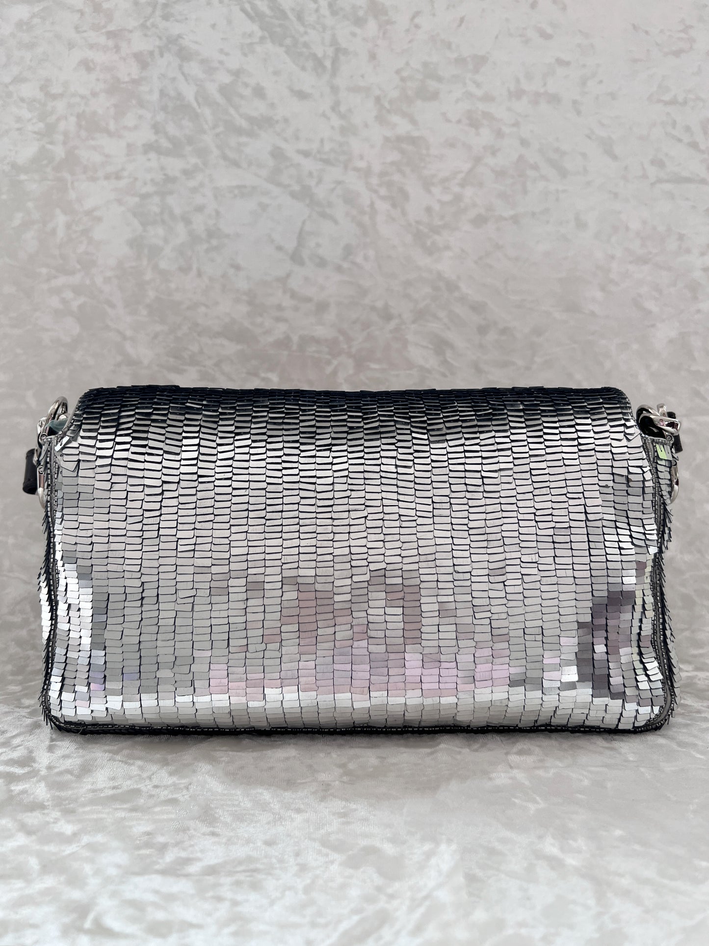 Fendi Sliver Sequins Re-Edition Baguette