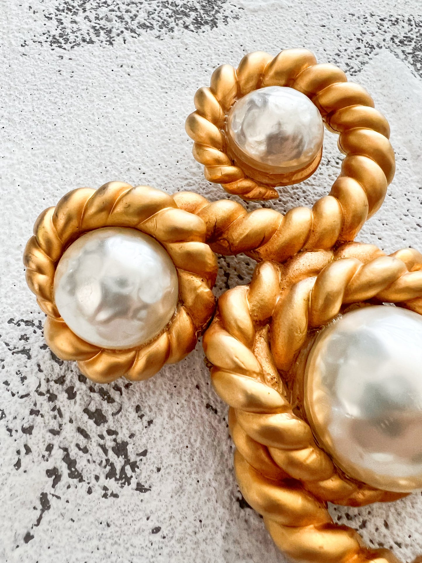 Vintage Chanel 1990 Runway XL Pearls Brooch