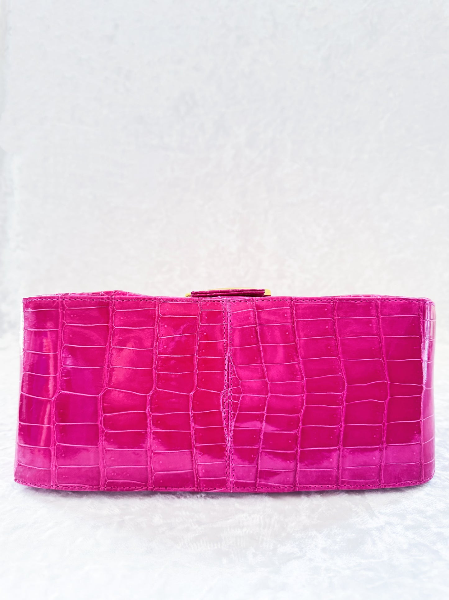 Fendi Pink Alligator Mamma Baguette