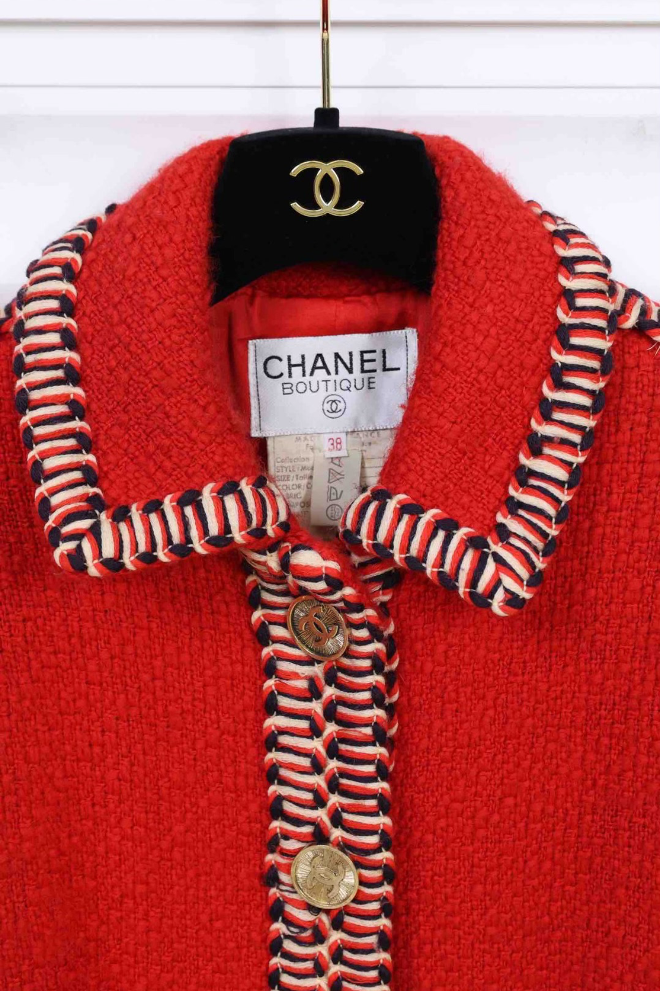 Vintage Chanel 90‘s Runway Red Coat