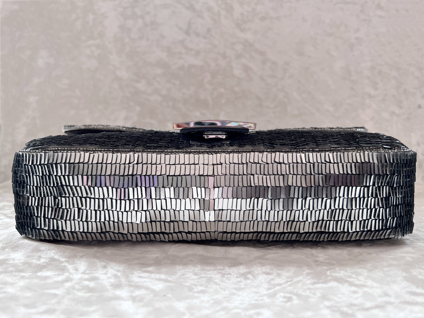 Fendi Sliver Sequins Re-Edition Baguette