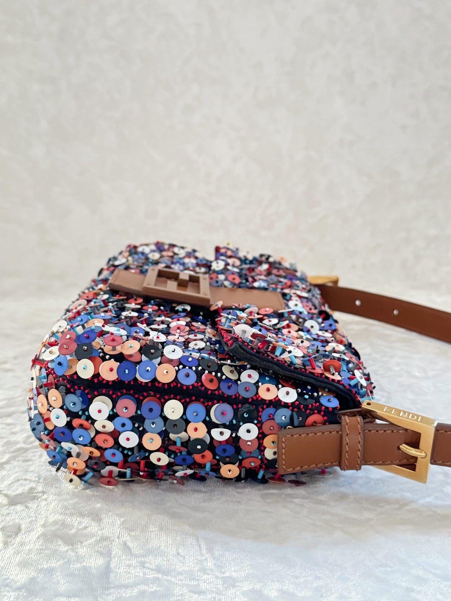 Fendi Multicolor Beaded Baguette