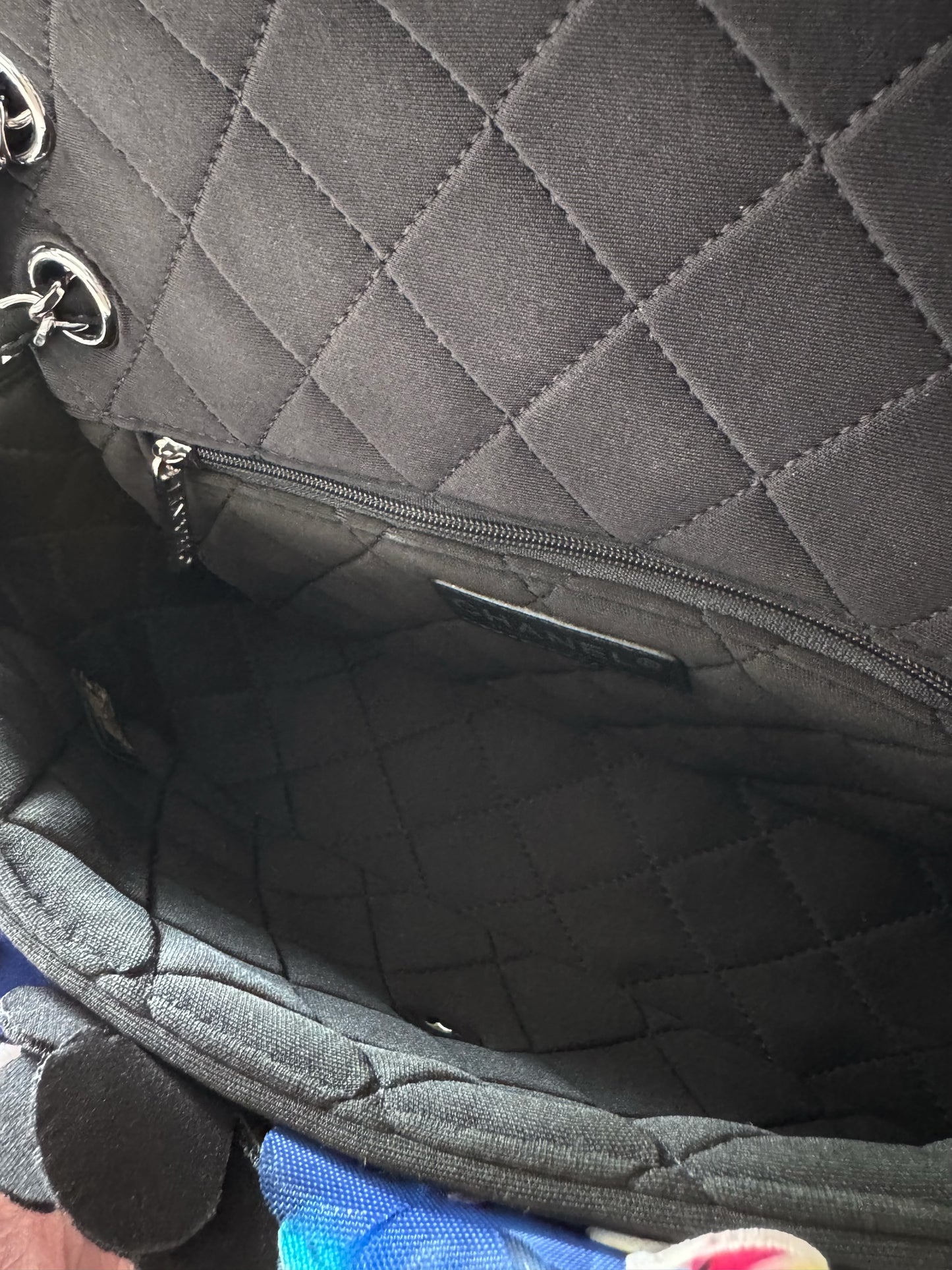 Chanel Resort 2015 Runway Neoprene Camelia Single Flap