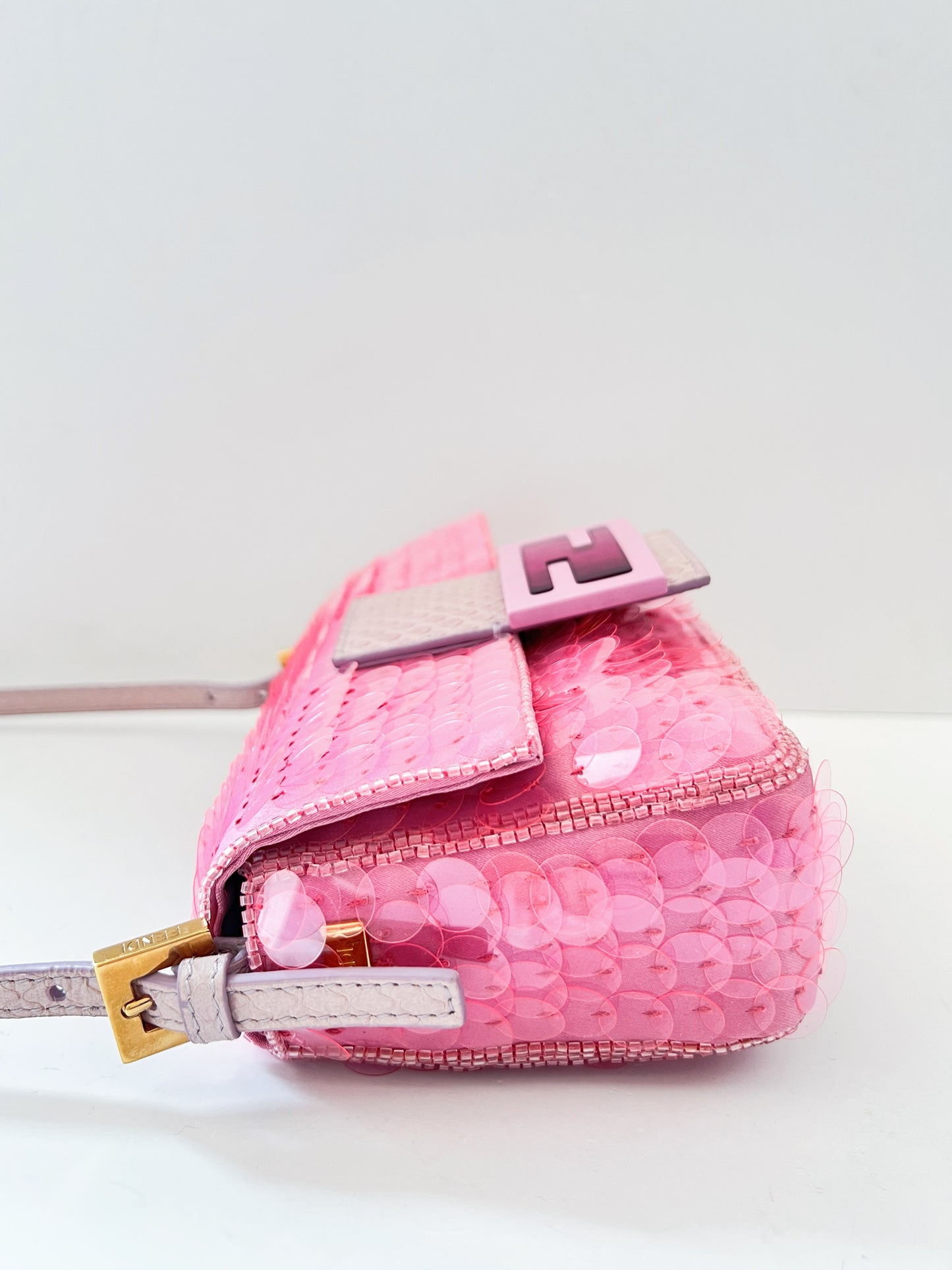 Fendi Pink Sequins Baguette