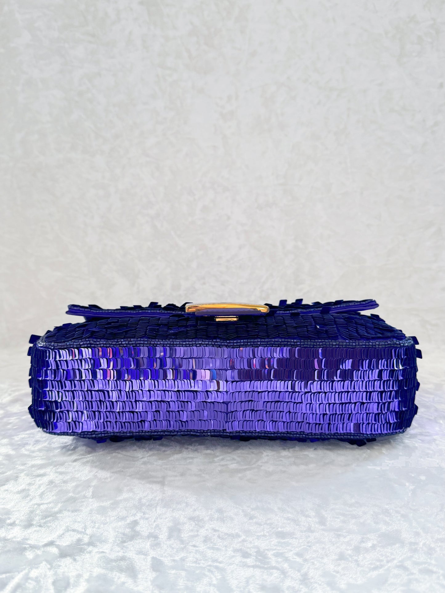 Fendi Re-Edition Purple Sequins Baguette