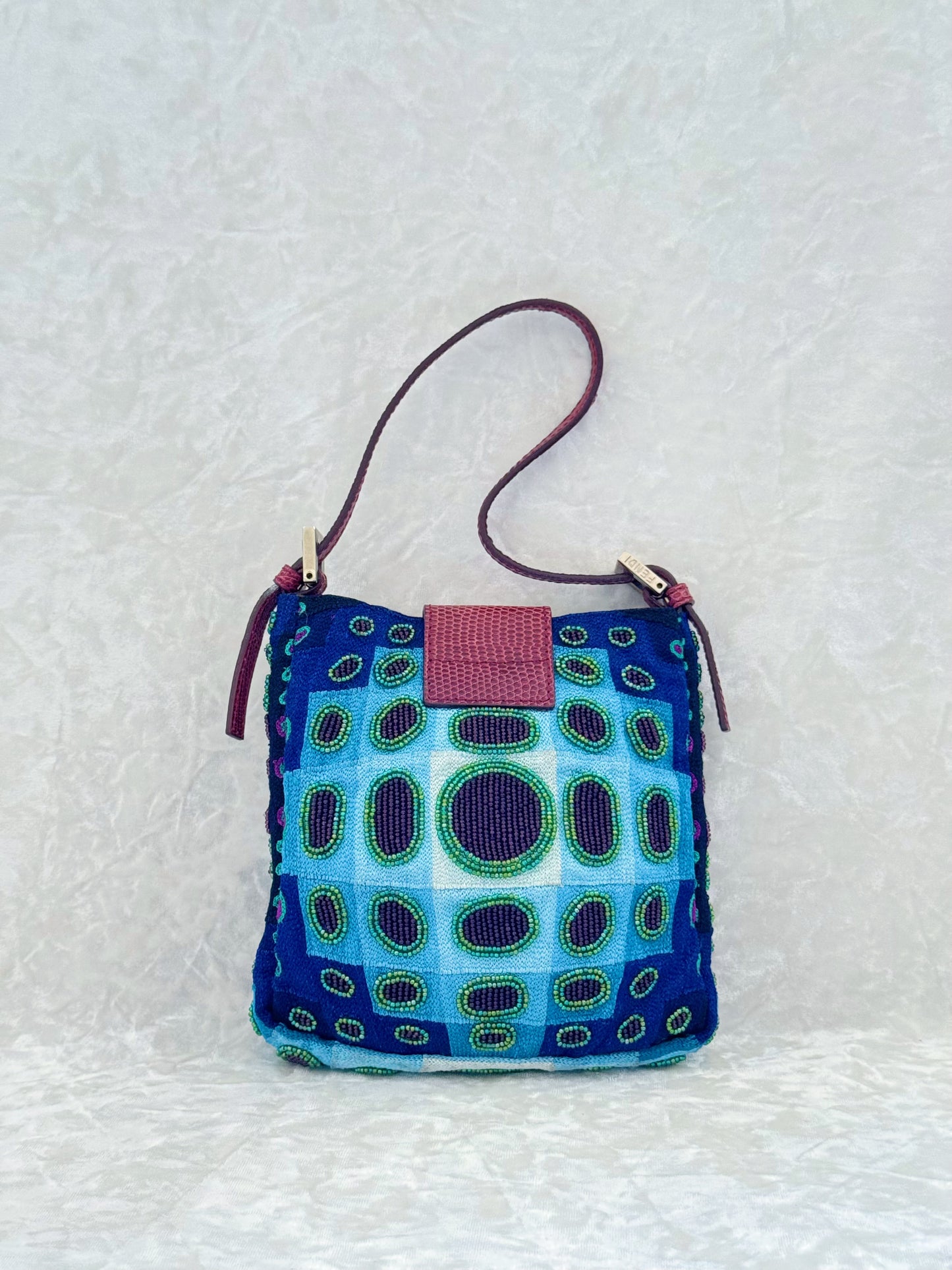 Fendi Victor Vasarely Beaded Fries Bag