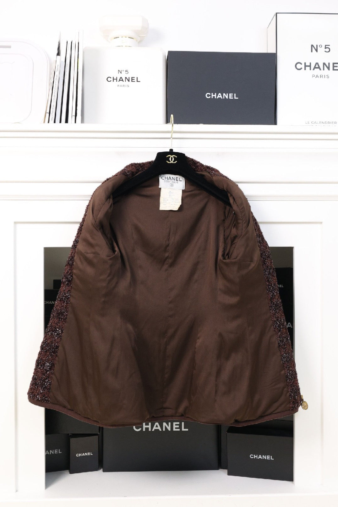 Vintage Chanel 1989 Brown Tweed Jacket