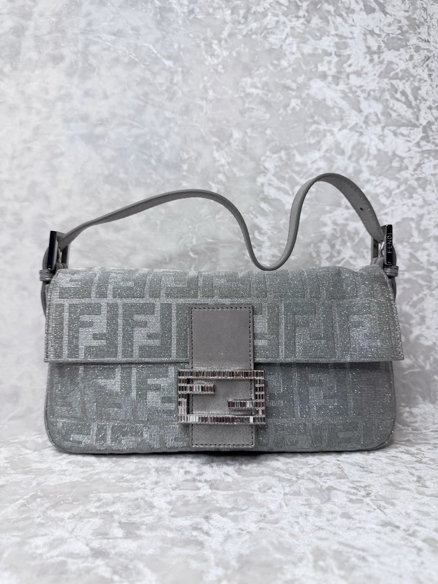Fendi Sliver Glitters Baguette