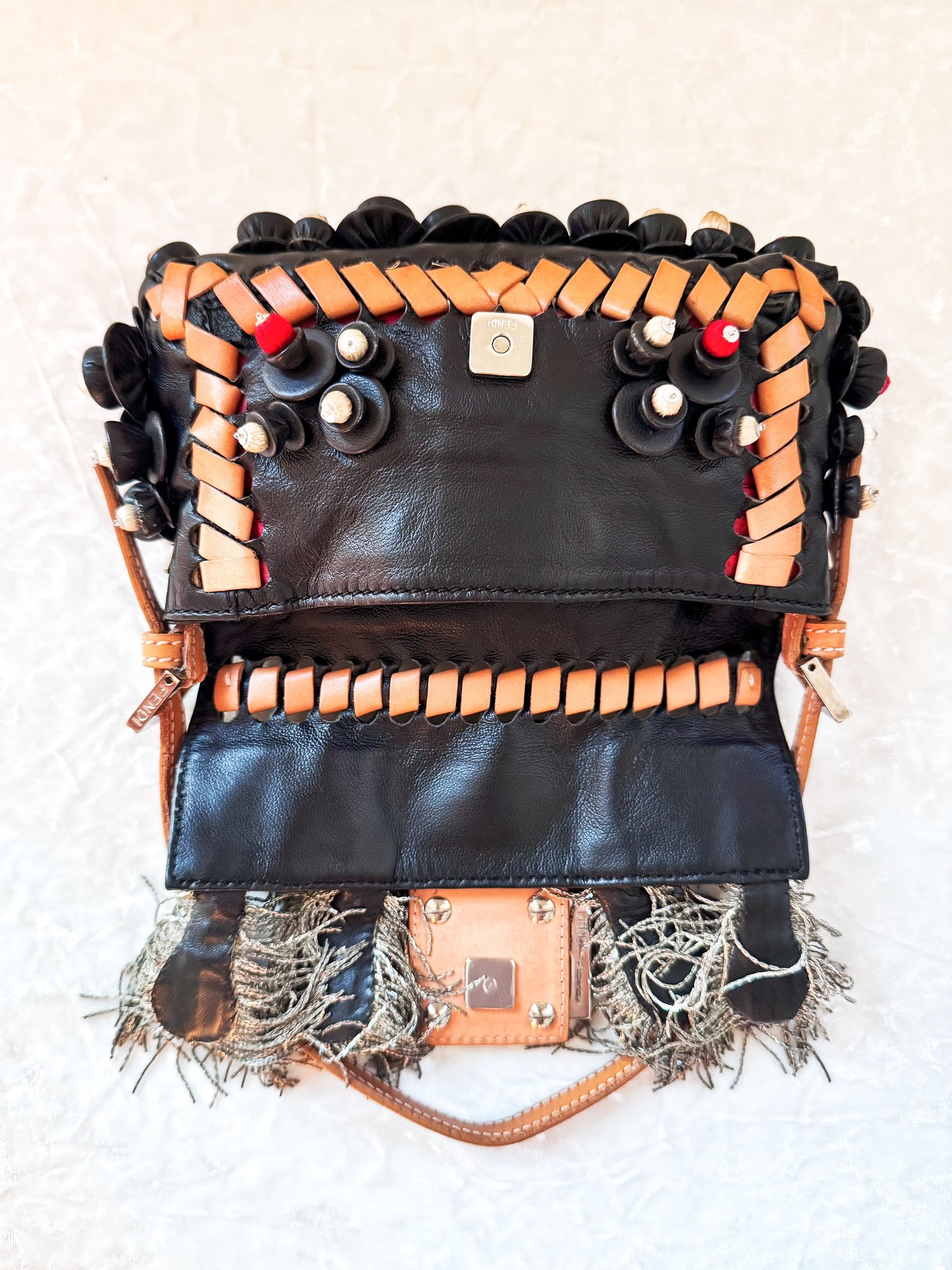 Fendi Peacock Mini Baguette