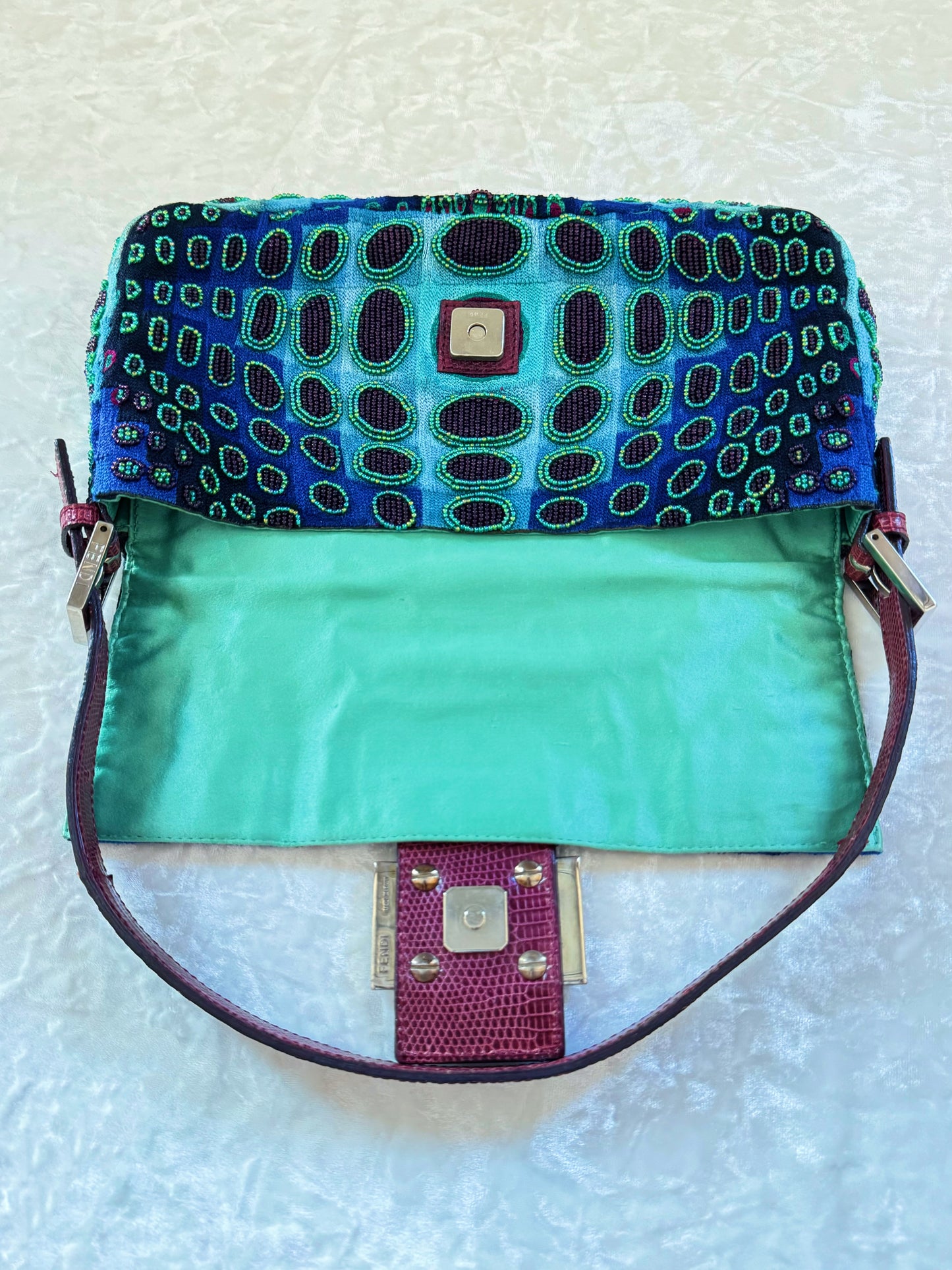 Fendi Victor Vasarely Beaded Baguette