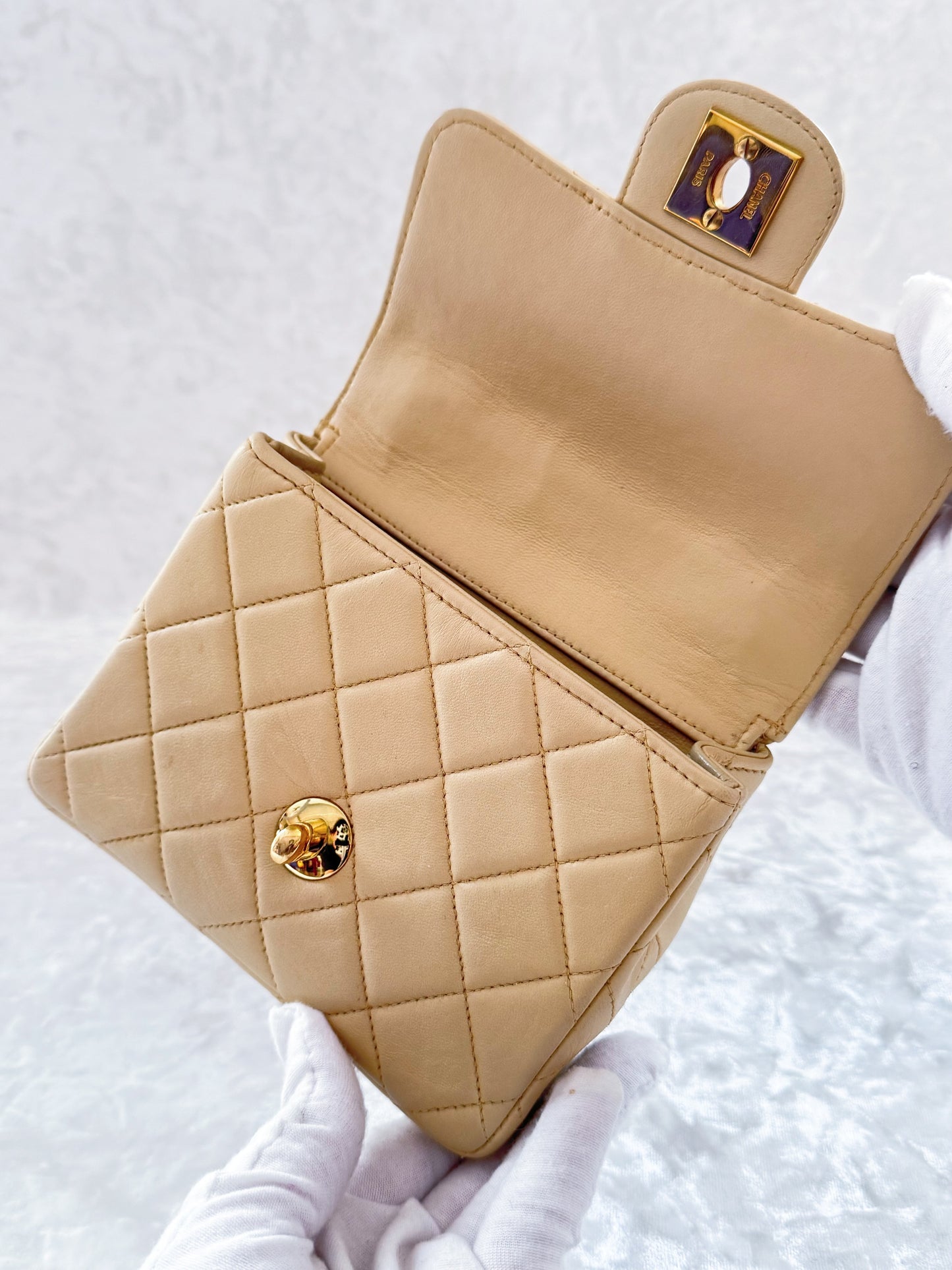 Vintage Chanel 1994 Nude Child Flap