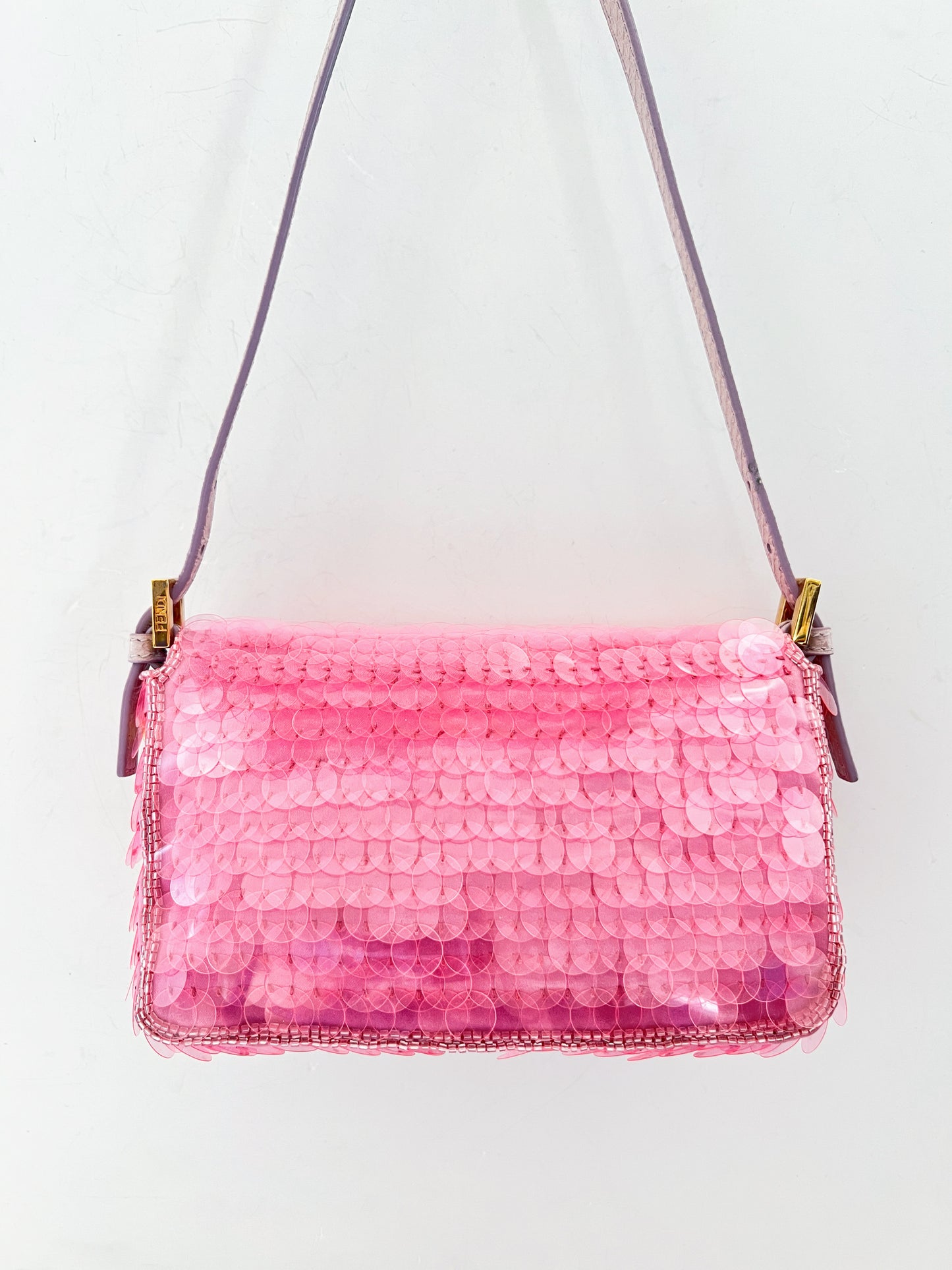 Fendi Pink Sequins Baguette