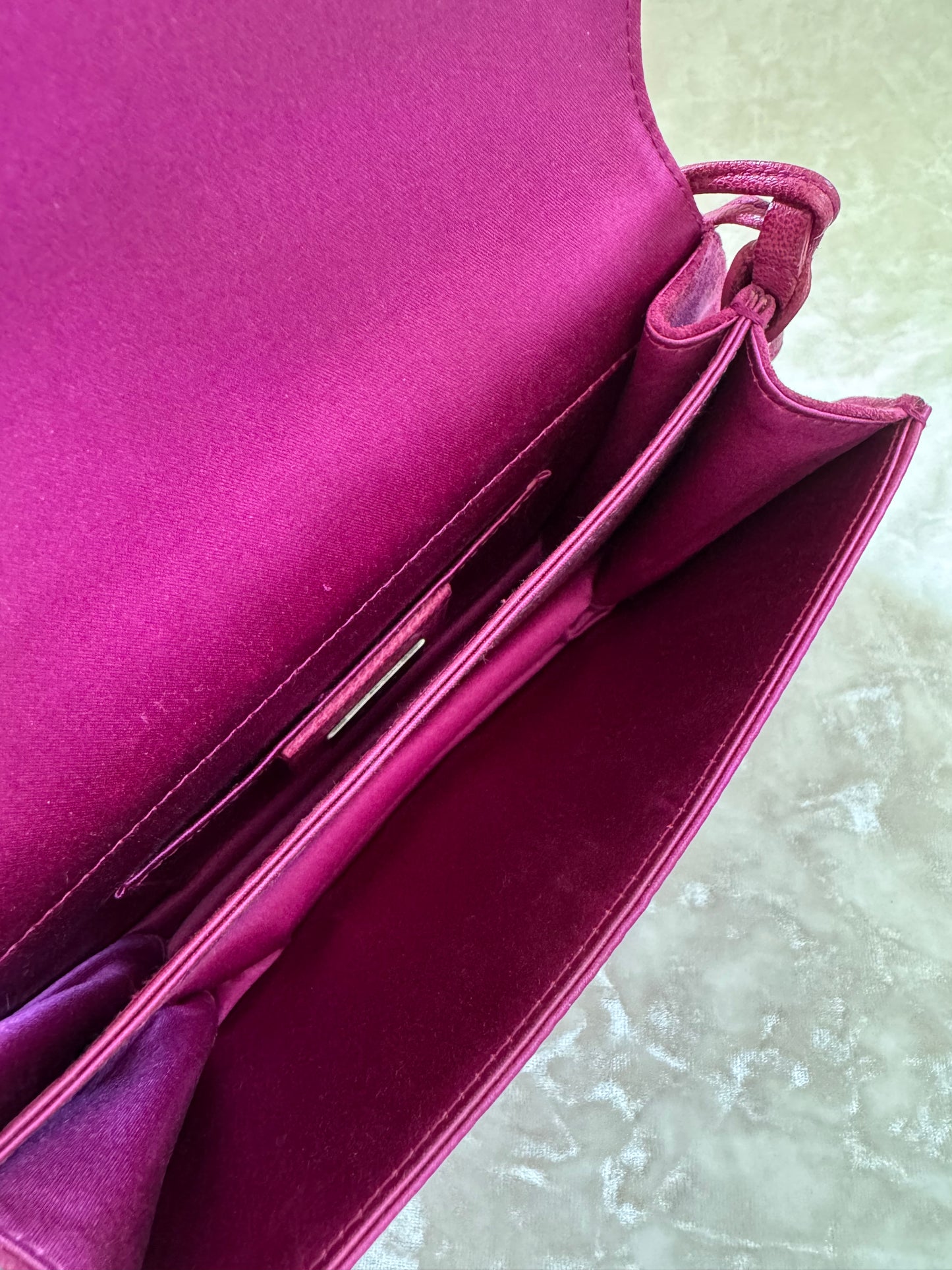Christian Dior Pink Silk Batch Bag