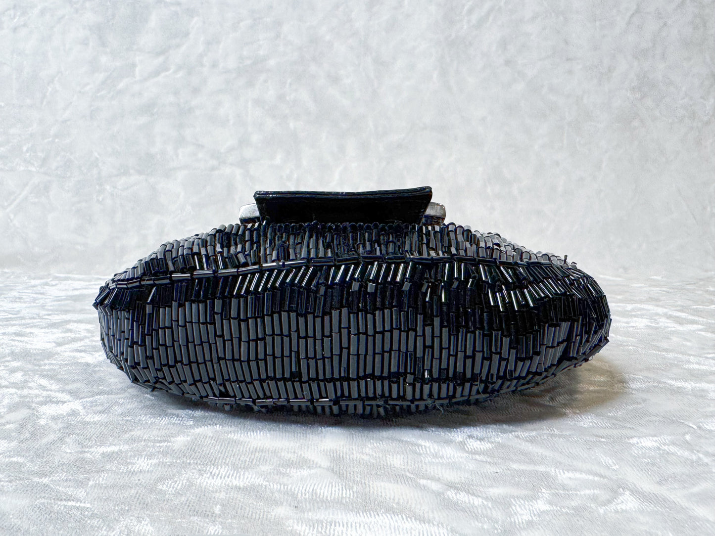 Fendi Black Beaded Croissant