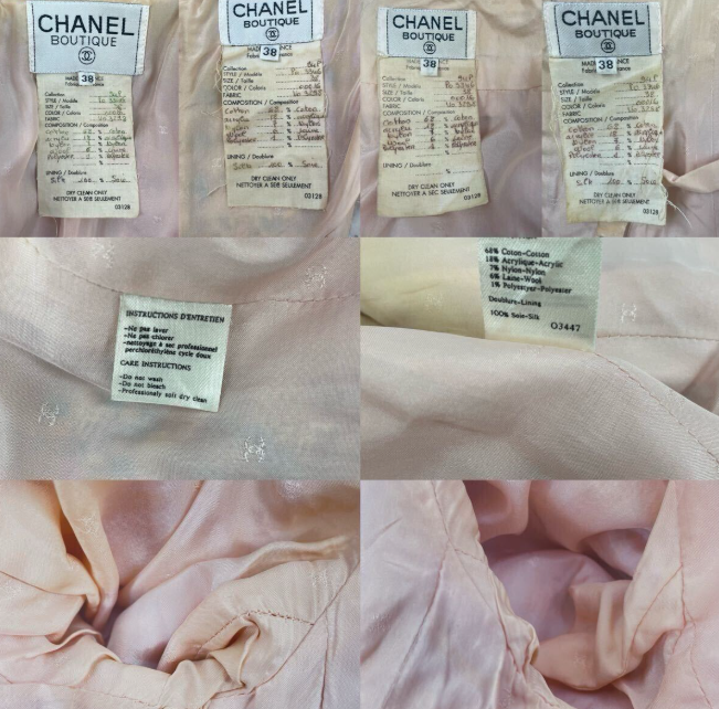 Vintage Chanel 1994P Pink Tweed Set