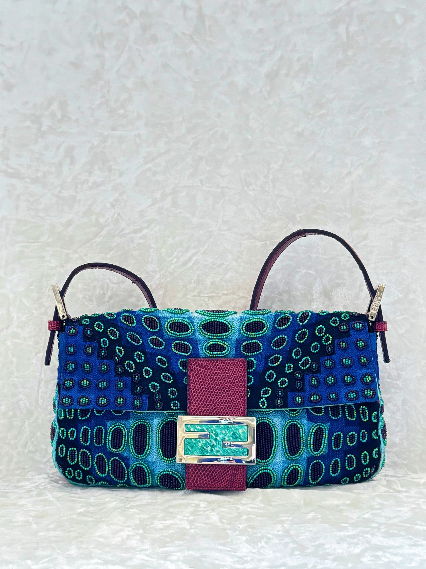 Fendi Victor Vasarely Beaded Baguette