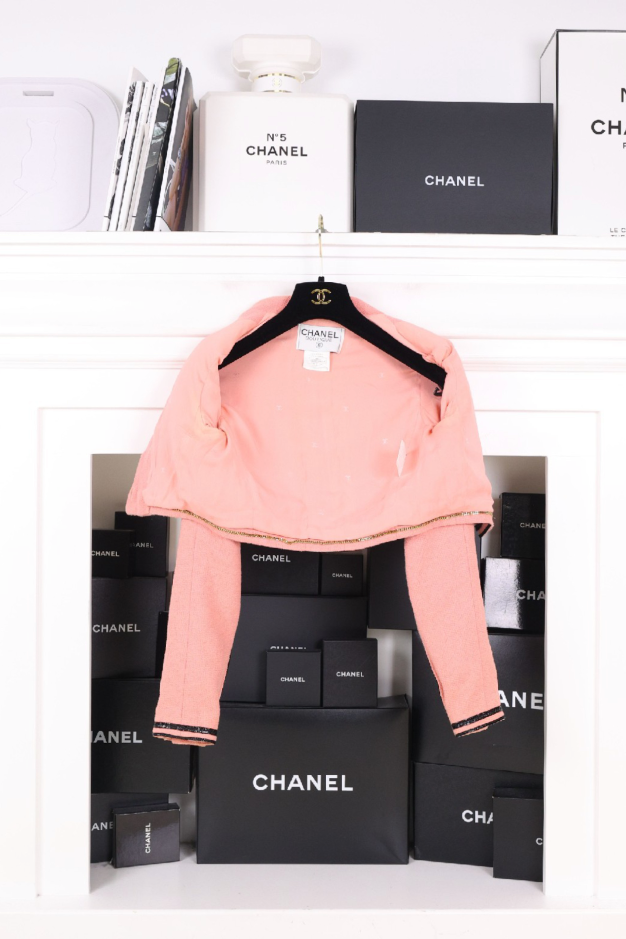 Vintage Chanel 95P Peach Cropped Jacket