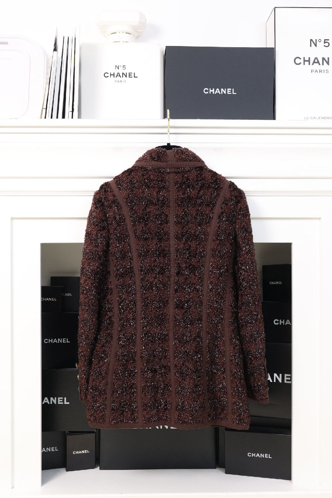 Vintage Chanel 1989 Brown Tweed Jacket