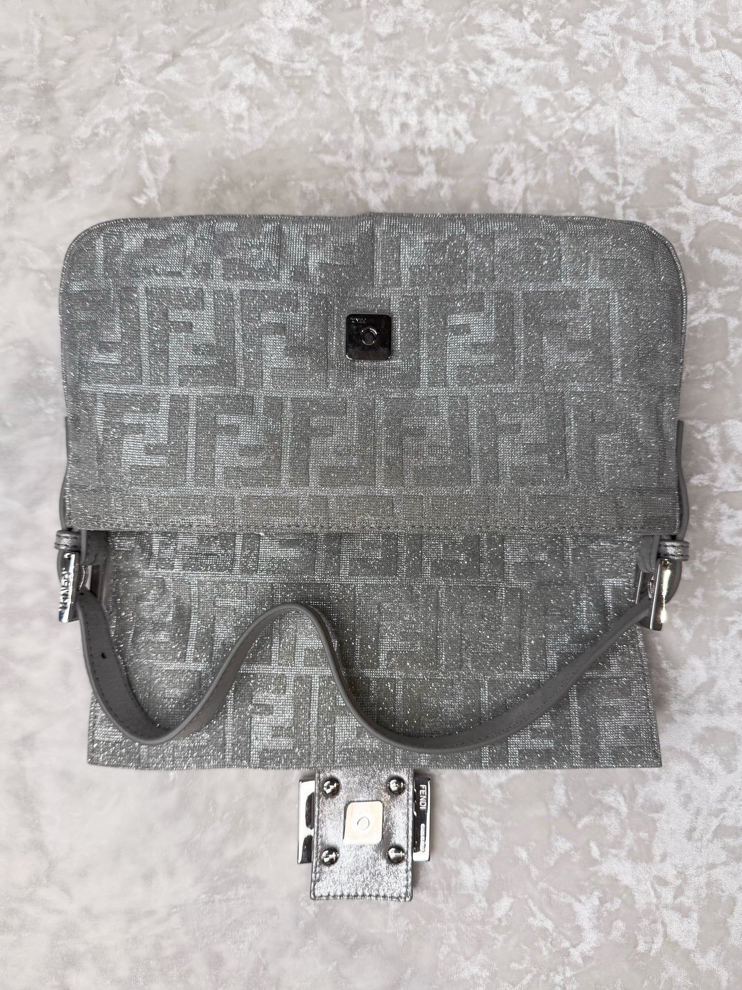 Fendi Sliver Glitters Baguette