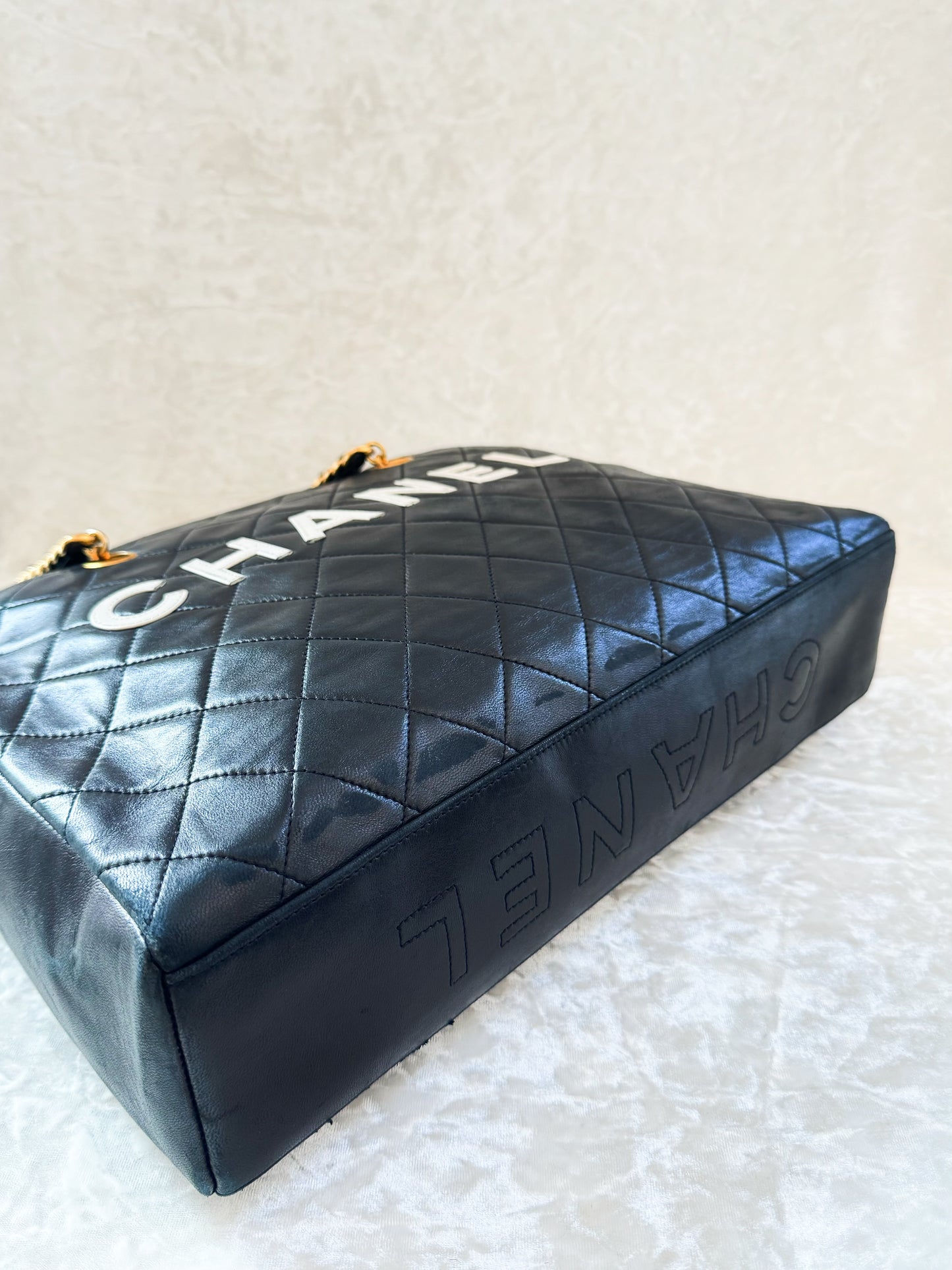 Vintage Chanel 1992 Logo Bowling Bag