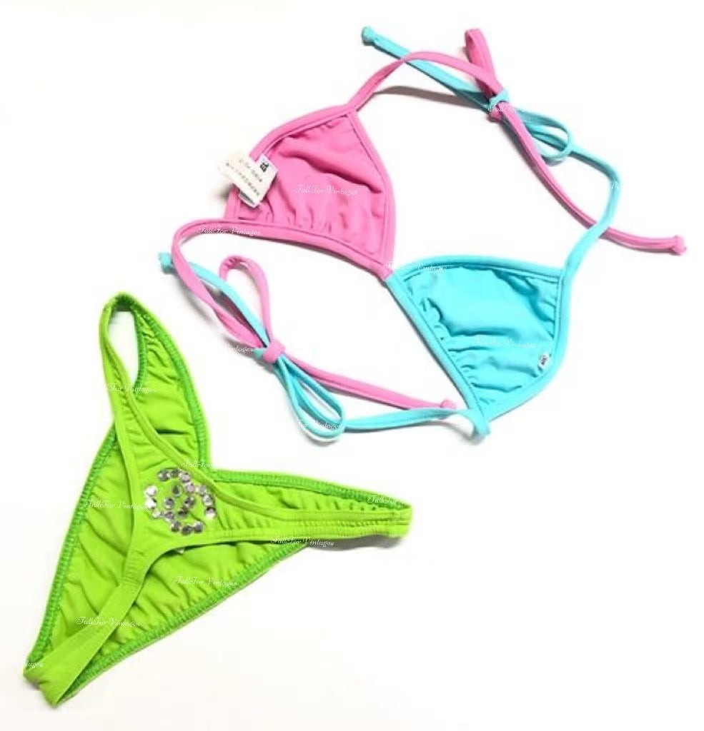Vintage Chanel 1995 Rhinestone Bikini
