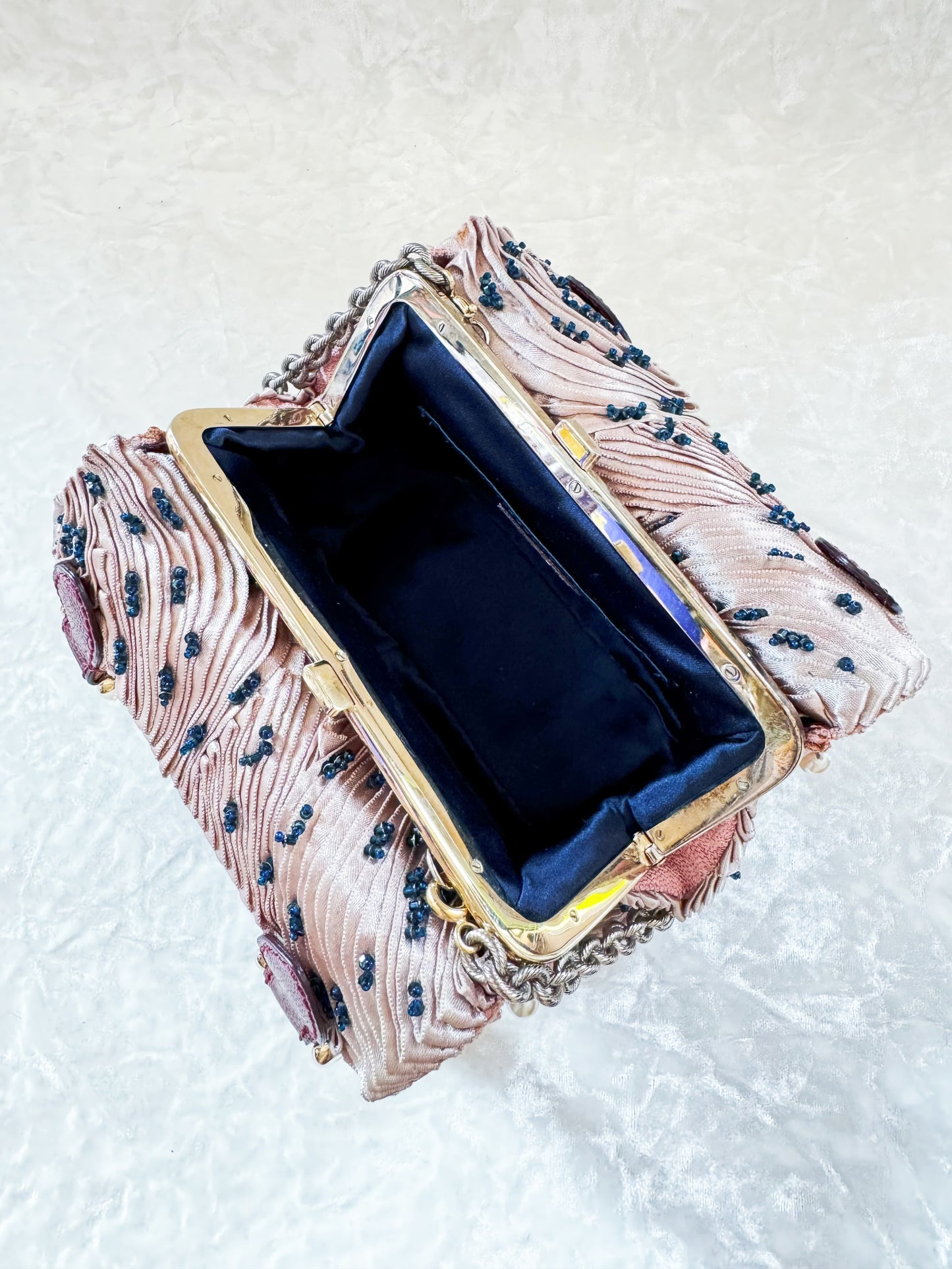 Fendi 2006 Satin Biancaneve Beaded Bag