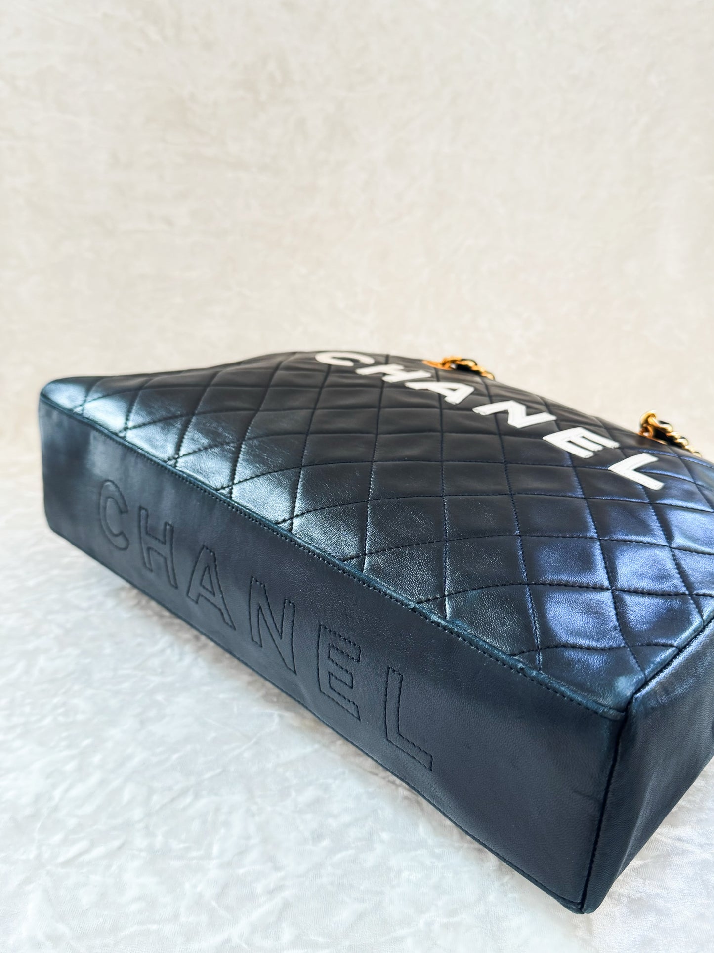 Vintage Chanel 1992 Logo Bowling Bag