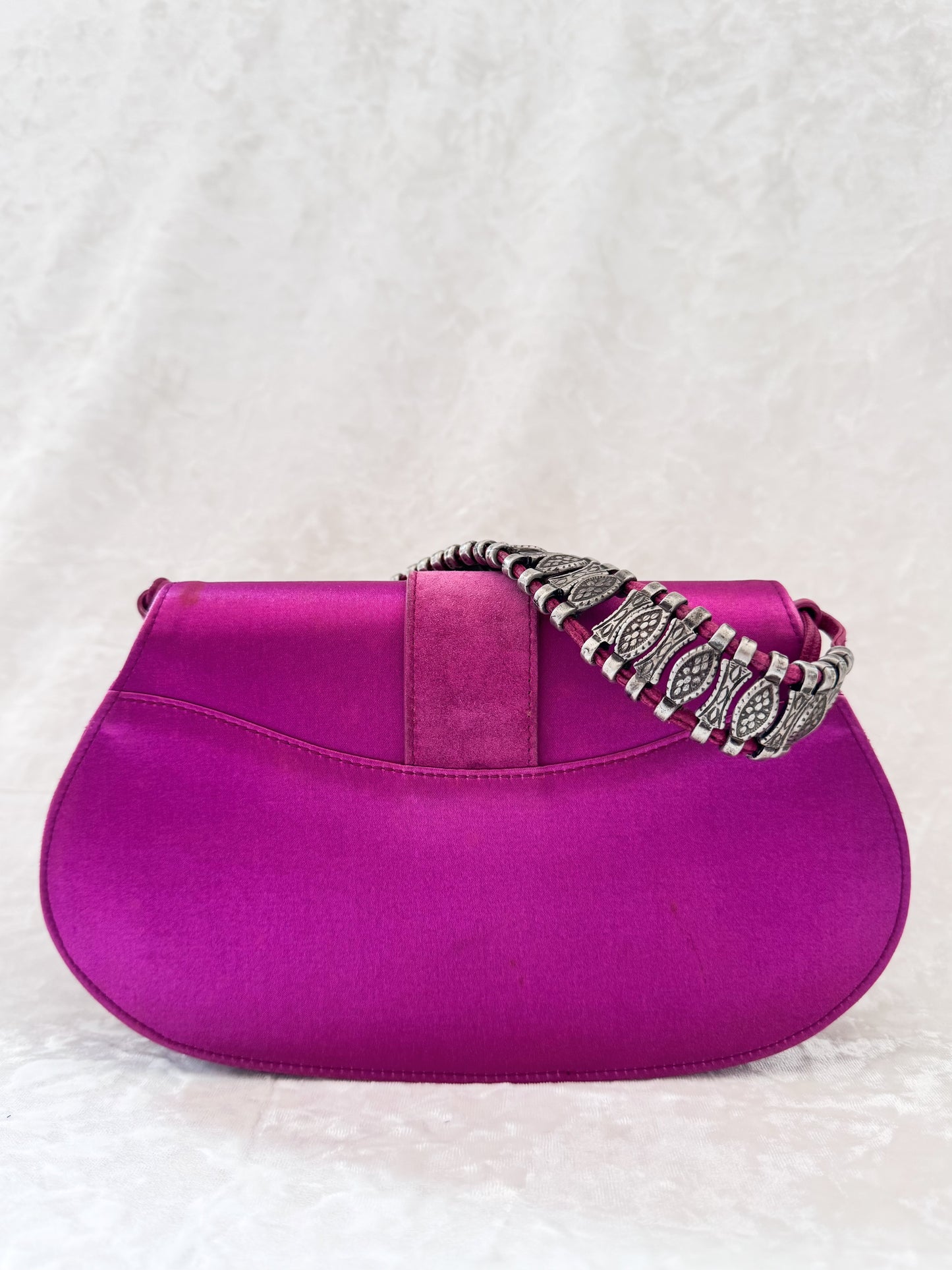 Christian Dior Pink Silk Batch Bag