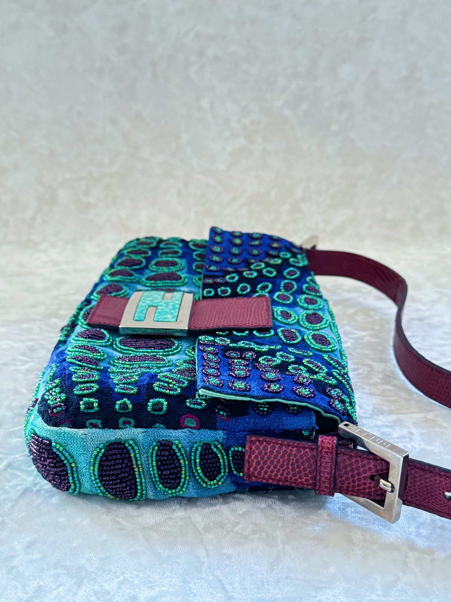 Fendi Victor Vasarely Beaded Baguette