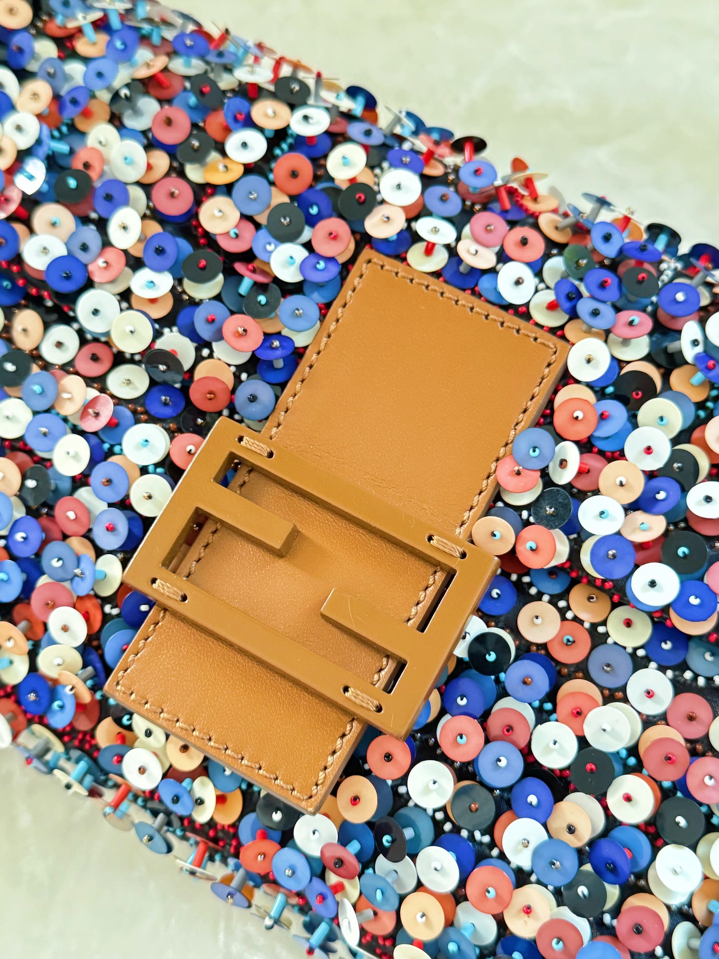Fendi Multicolor Beaded Baguette