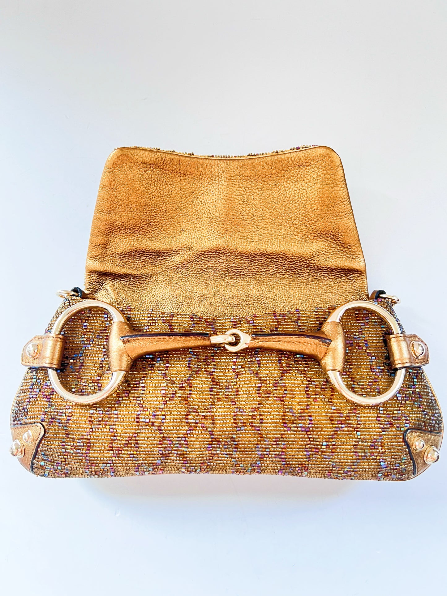 Gucci Horsebit Chain 1955 Beaded Bag
