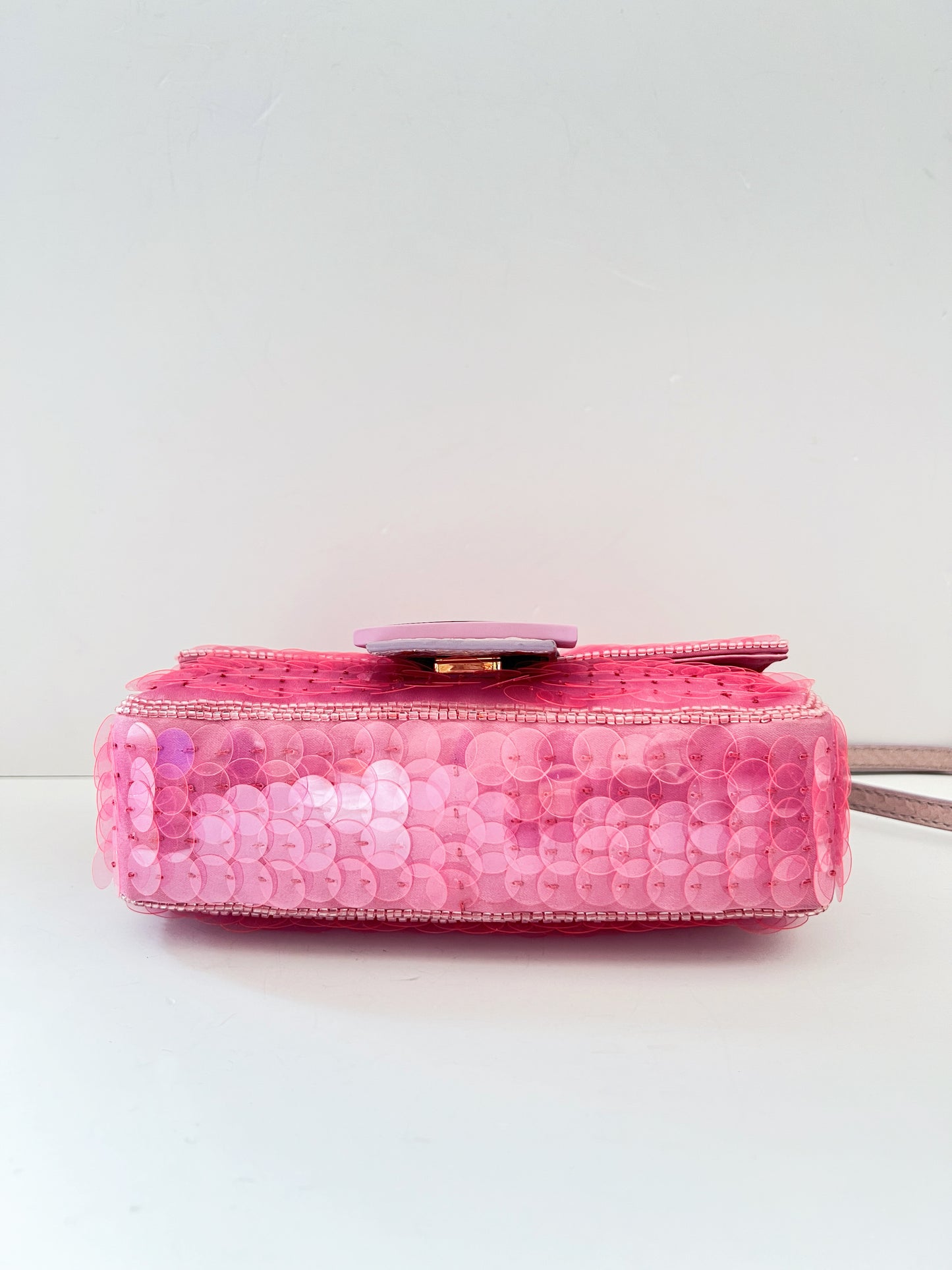 Fendi Pink Sequins Baguette