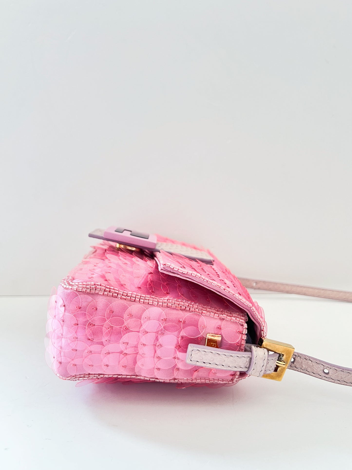 Fendi Pink Sequins Baguette