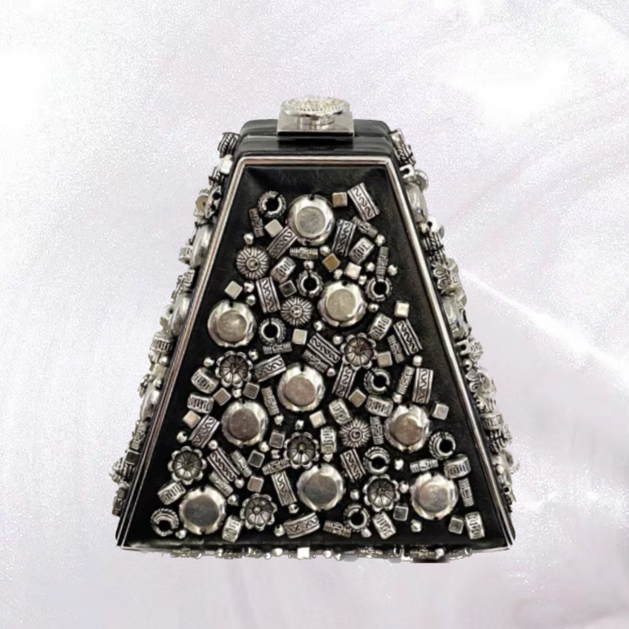 Chanel Paris-Bombay Studded Pyramid Clutch