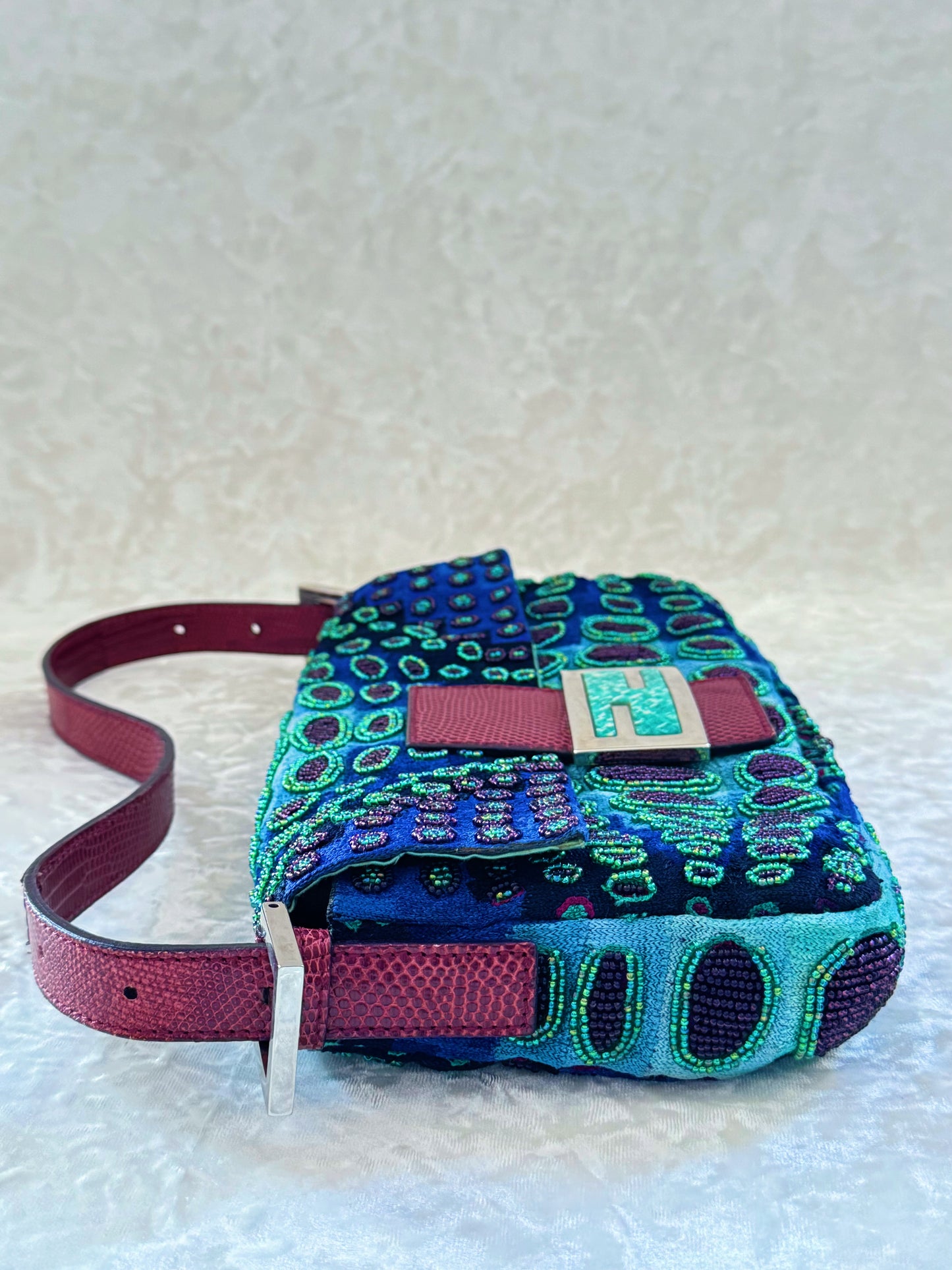 Fendi Victor Vasarely Beaded Baguette