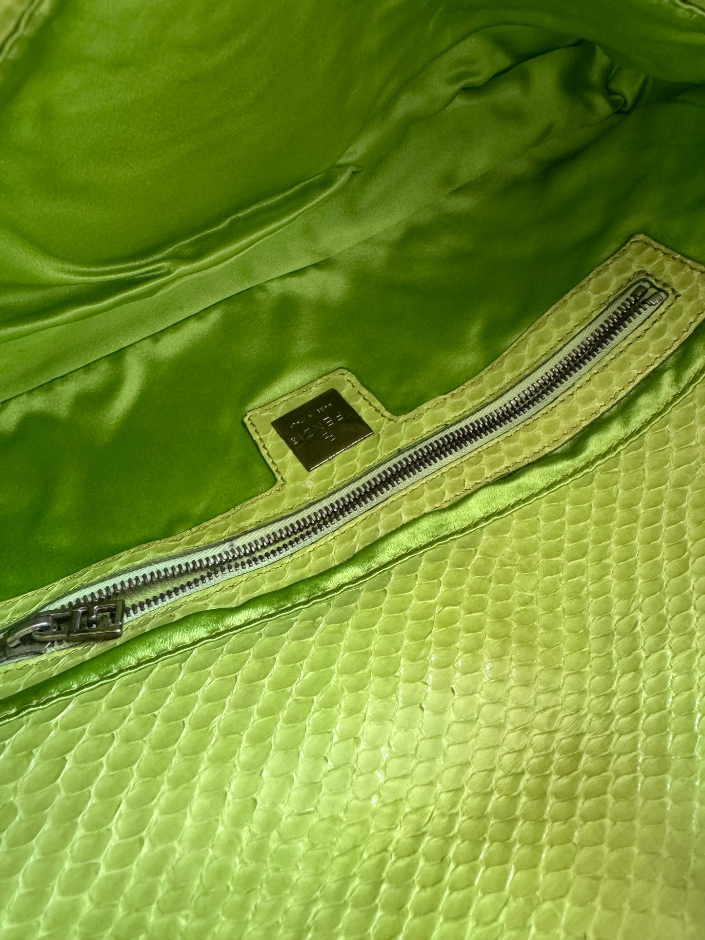 Fendi Green Sequin baguette