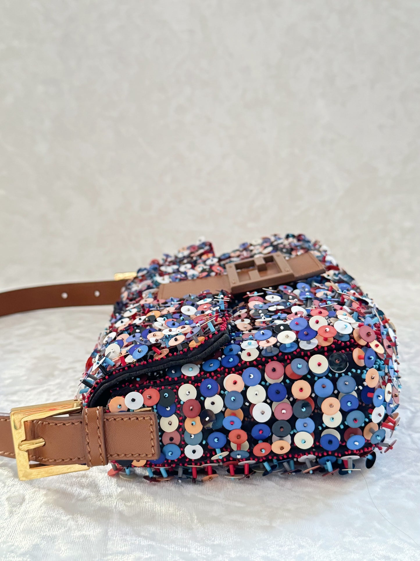 Fendi Multicolor Beaded Baguette