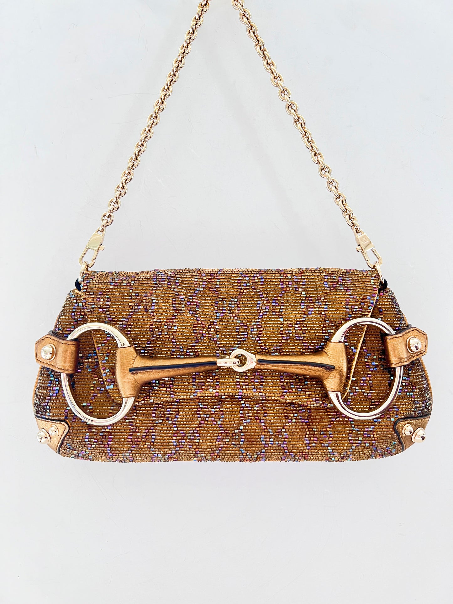 Gucci Horsebit Chain 1955 Beaded Bag