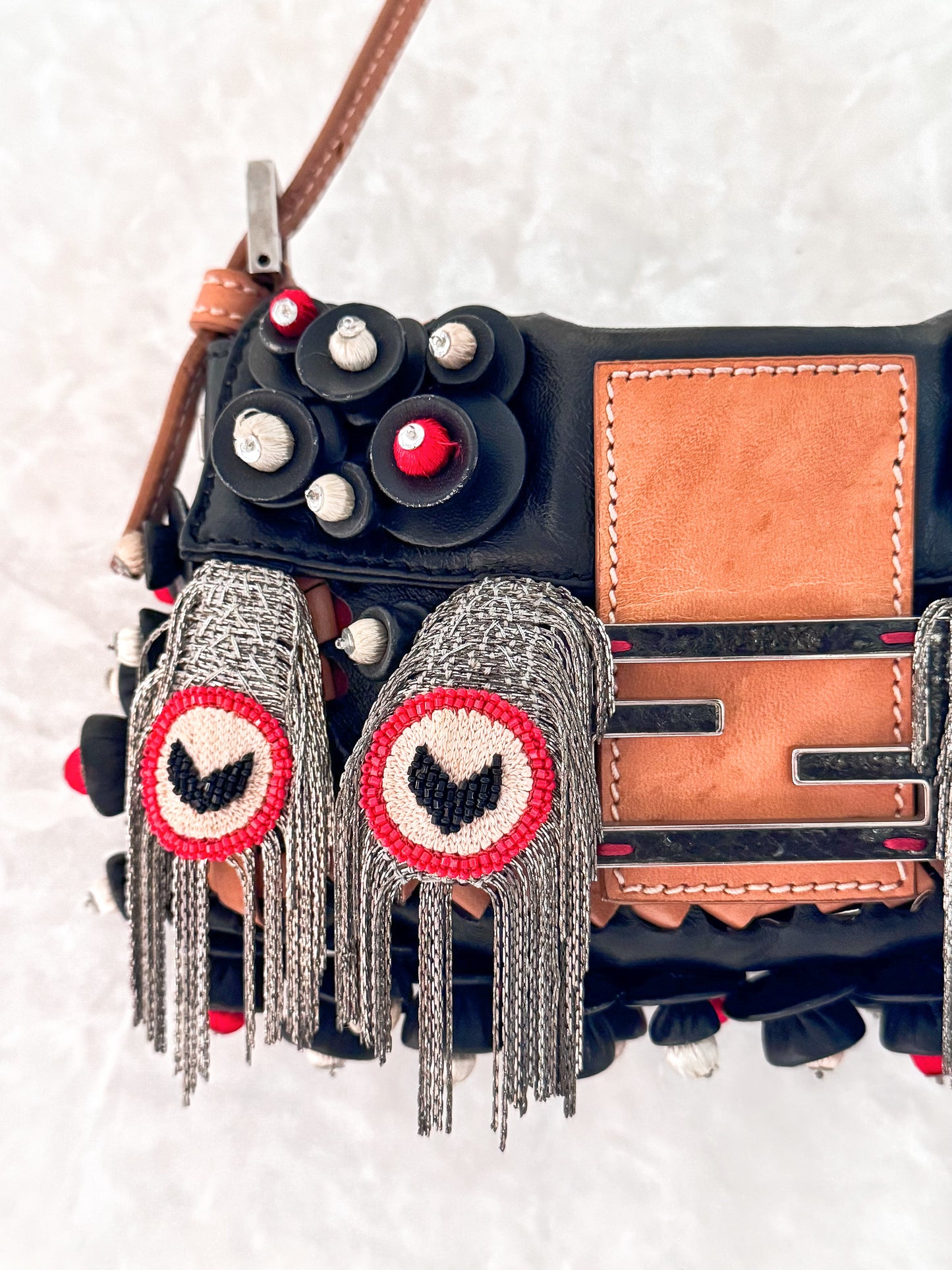 Fendi Peacock Mini Baguette