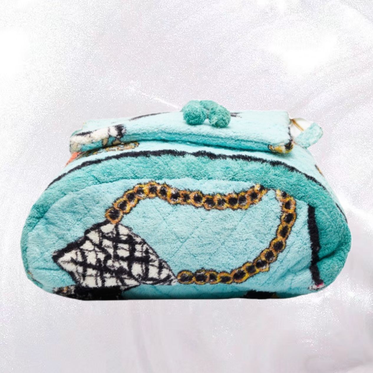 Vintage Chanel 1994 Blue Printed Towel Backpack