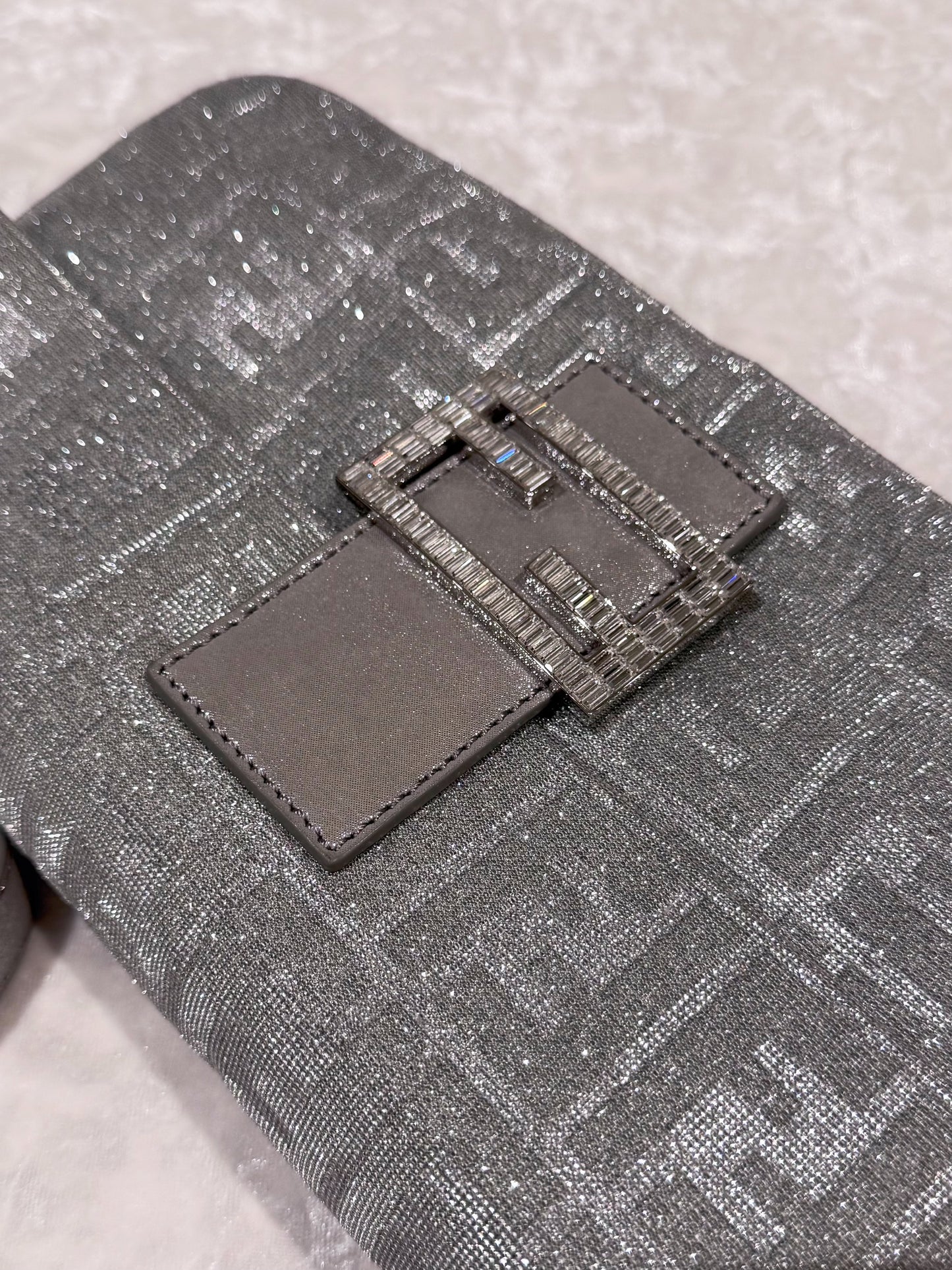Fendi Sliver Glitters Baguette