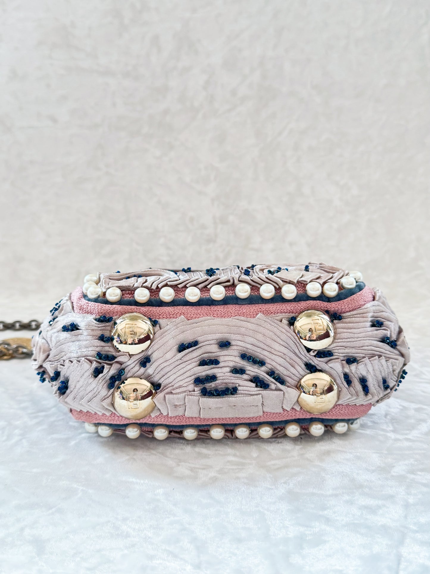 Fendi 2006 Satin Biancaneve Beaded Bag