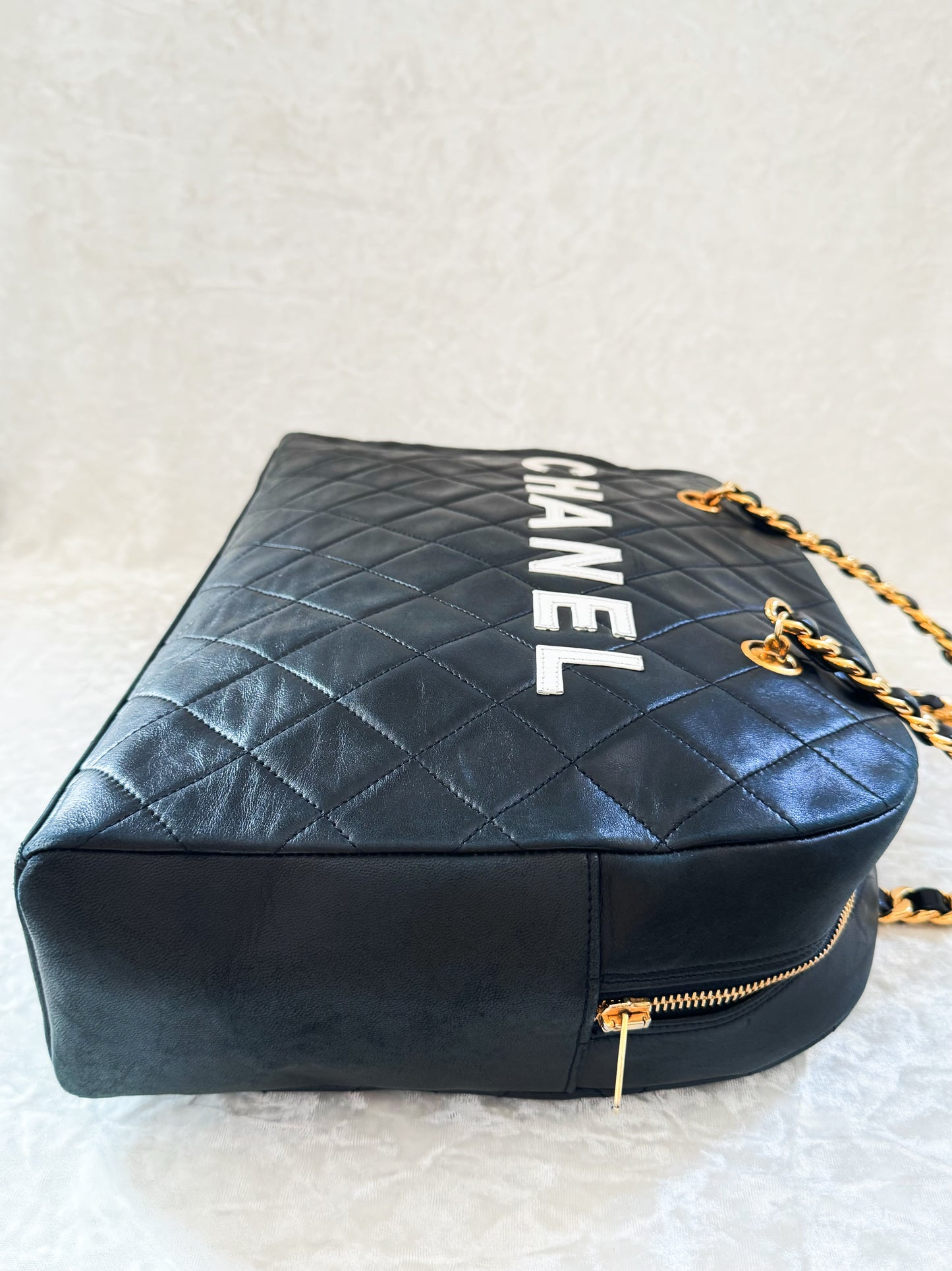Vintage Chanel 1992 Logo Bowling Bag