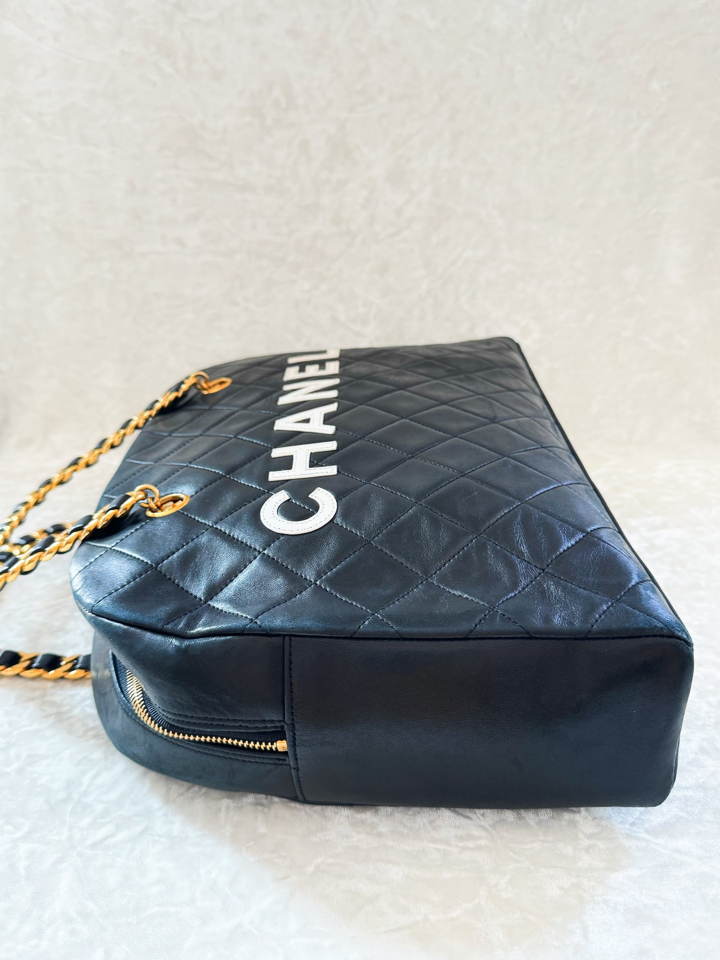 Vintage Chanel 1992 Logo Bowling Bag