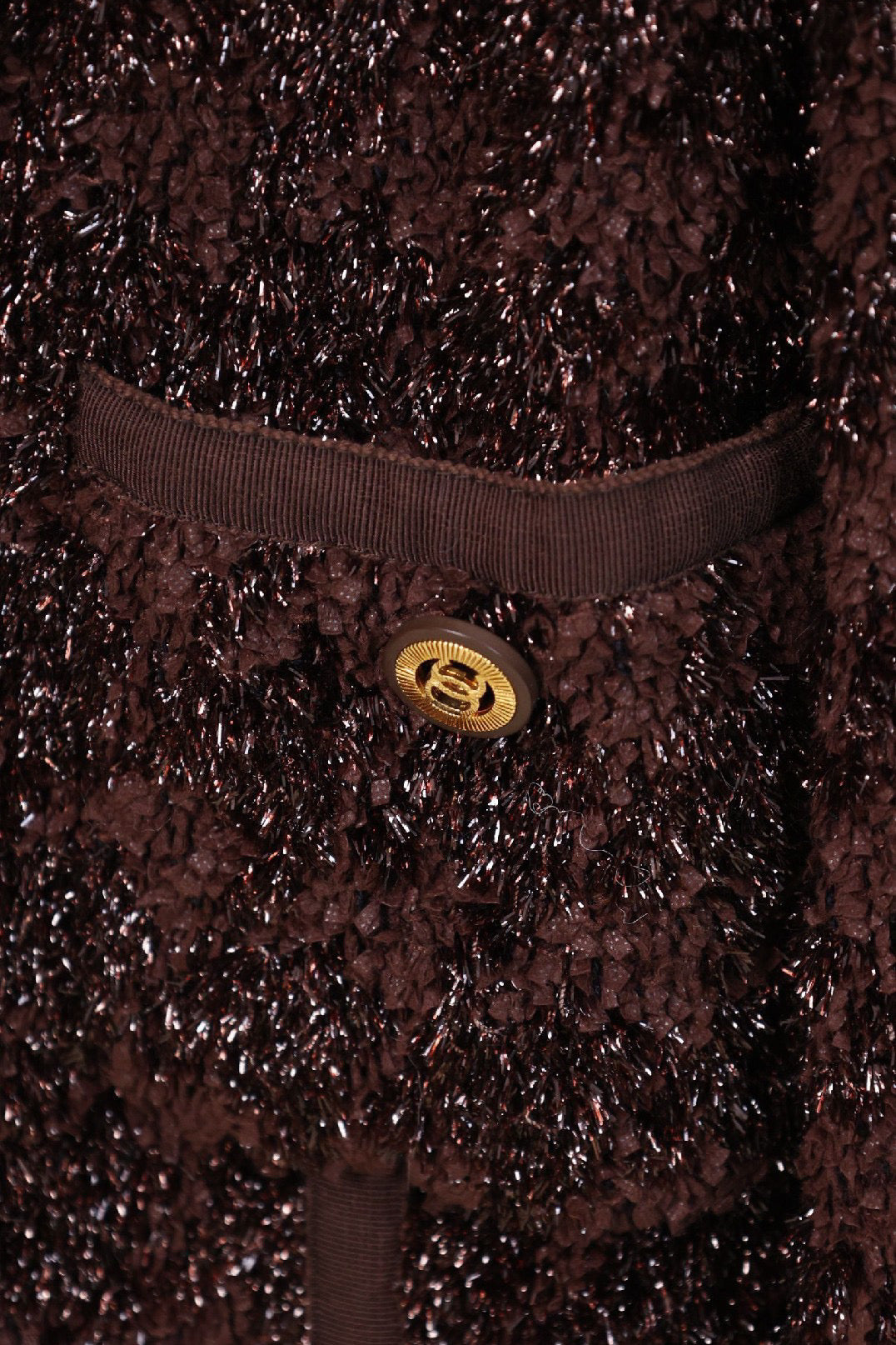 Vintage Chanel 1989 Brown Tweed Jacket