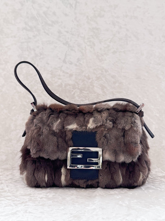 Fendi Squirrel Fur Mini Mamma Baguette