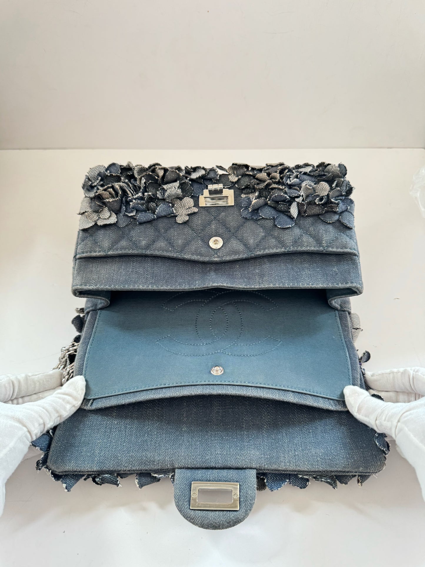 Chanel Denim Camellia 2.55