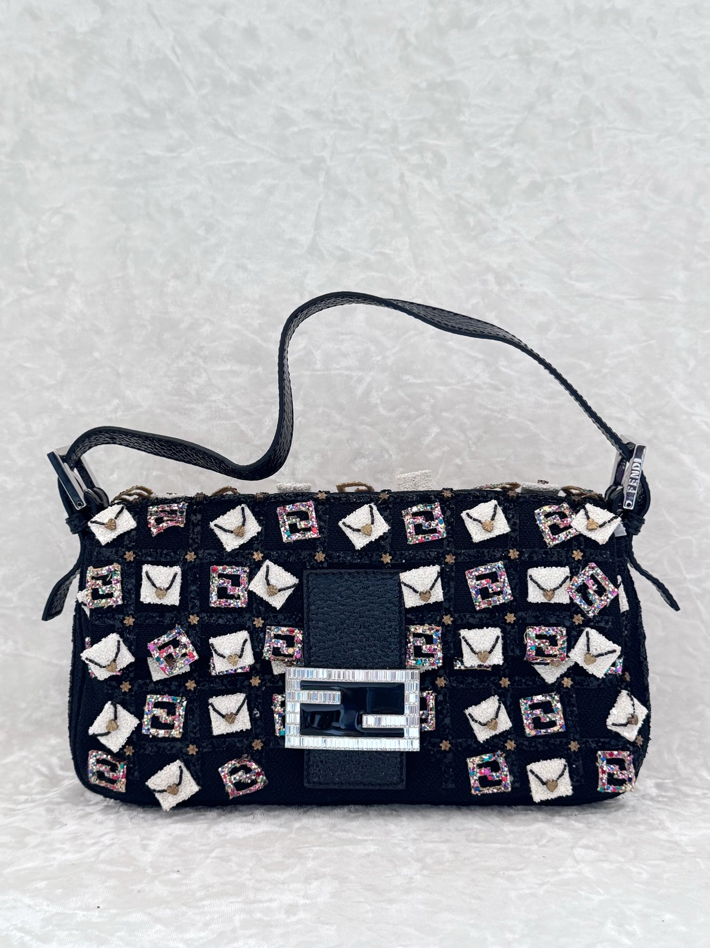 Fendi Love Notes Sequins Baguette