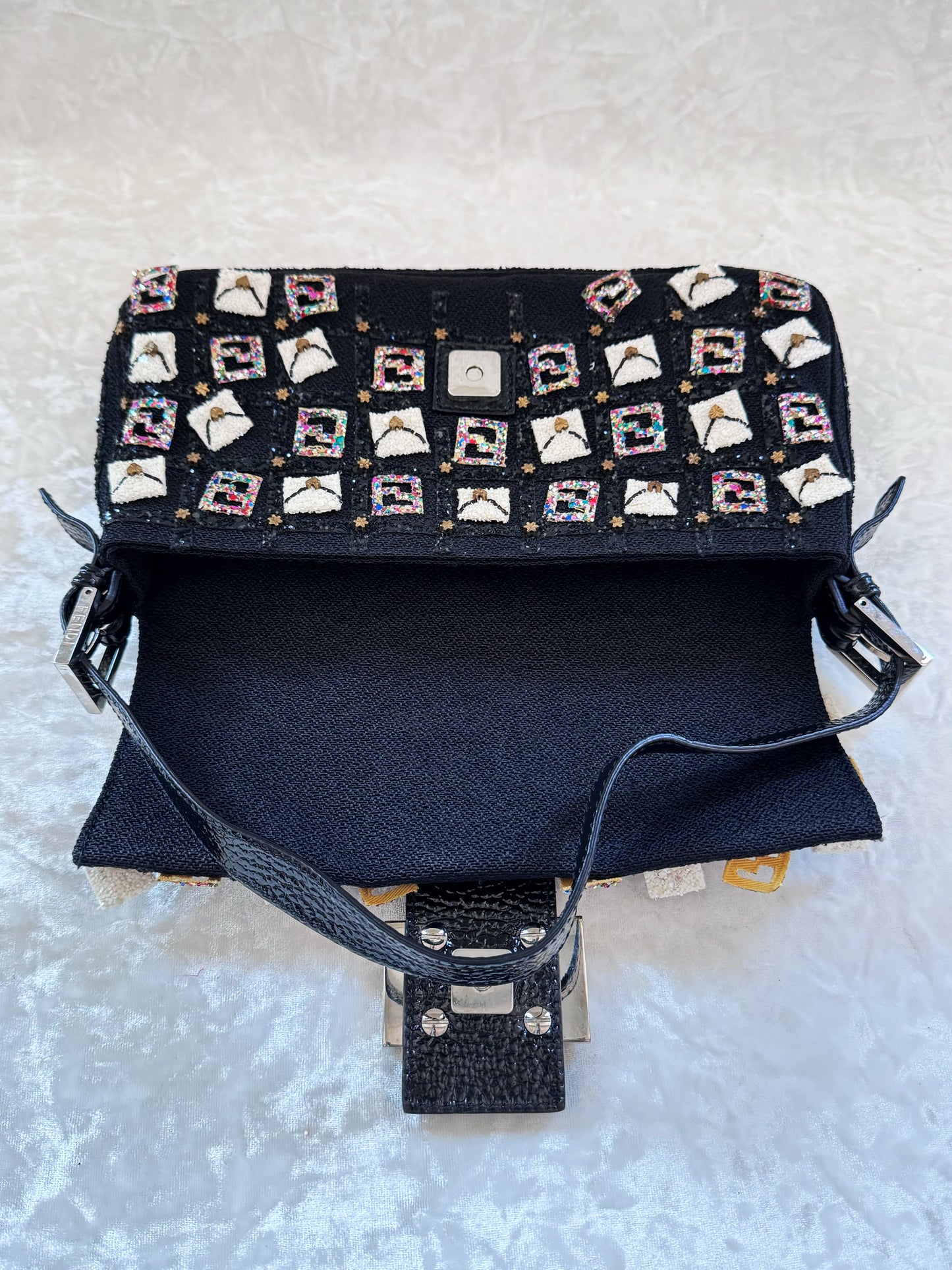Fendi Love Notes Sequins Baguette